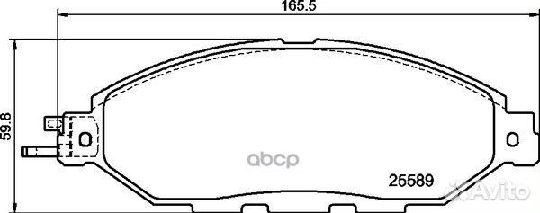 Колодки тормозные дисковые перед NP2068 NIS