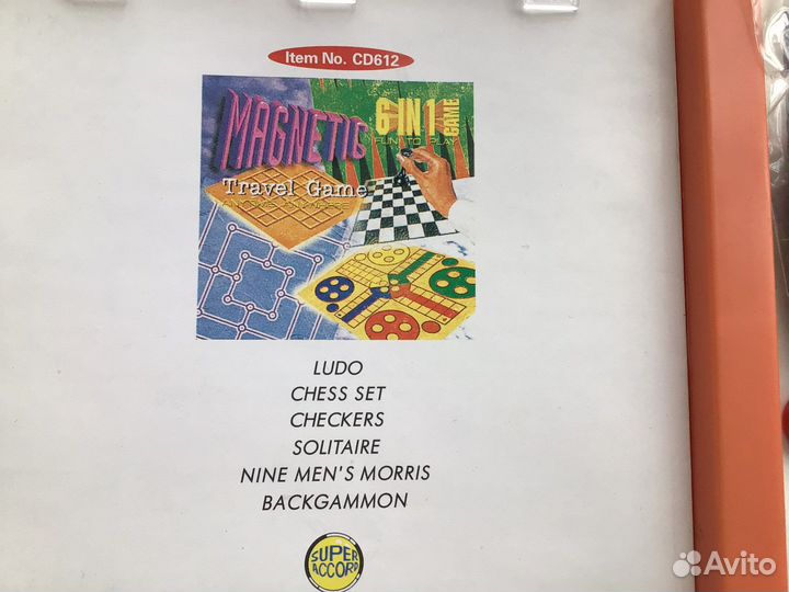 Дорожный игровой набор 6 игр, магнитный