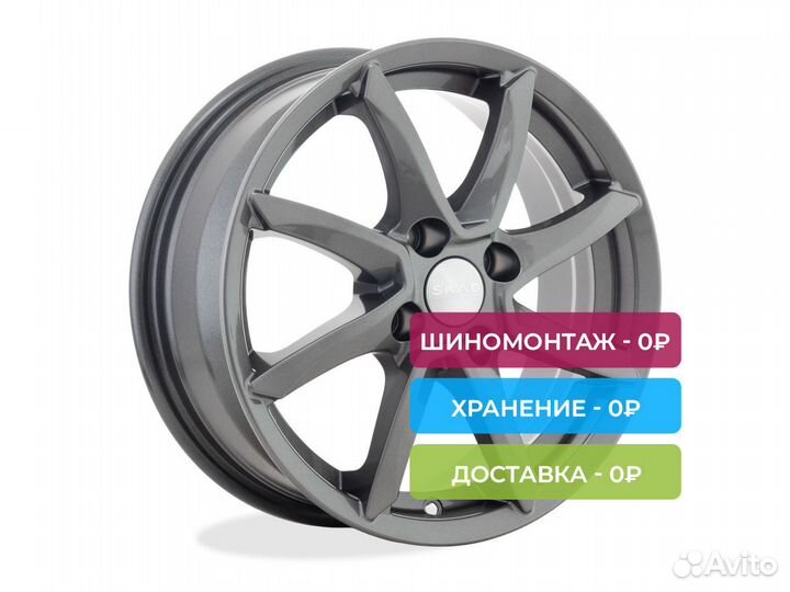 R15 4x100 6J ET50 D60,1 Скад Осака графит