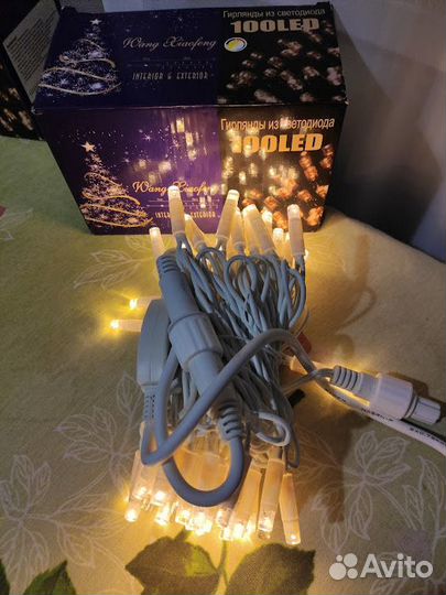 Гирлянда уличная, 100 Led, 10 м. мерцающие диоды