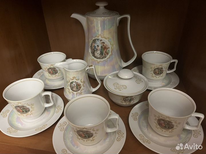 Jlmenau Чайный сервиз гдр фарфор Мадонна