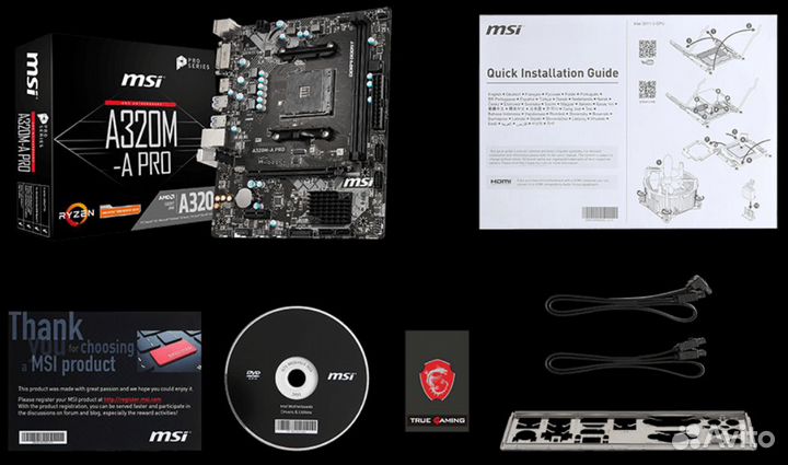 Новая материнская плата MSI A320M-A PRO