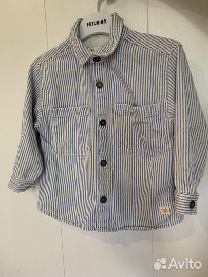 Джинсовая рубашка zara для мальчика