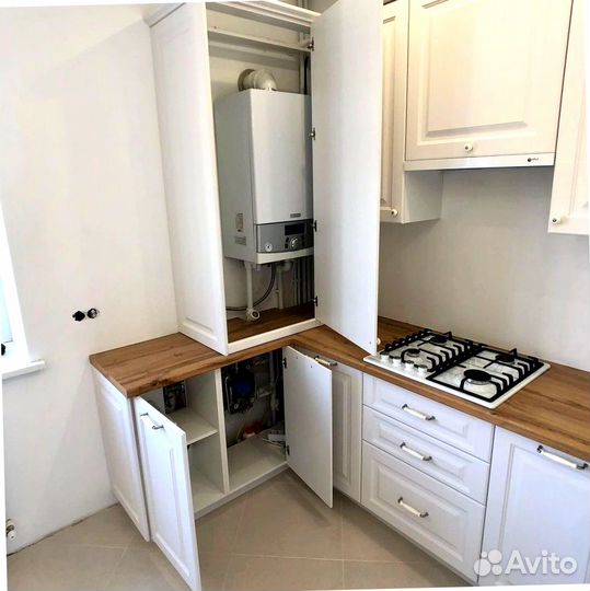 Кухни прямые на заказ Жемчуг