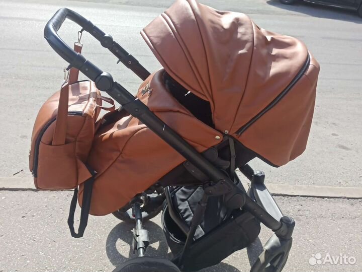 Коляска 2 в 1 эко кожа