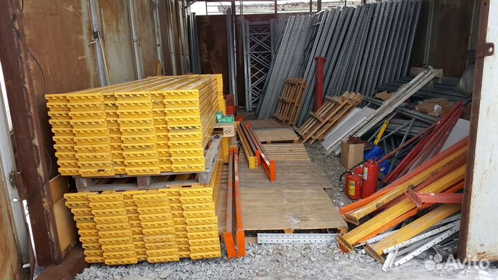 Стеллажи паллетные б/у для склада, мезонин