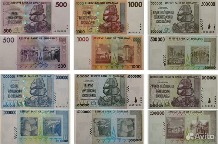 Банкноты Зимбабве