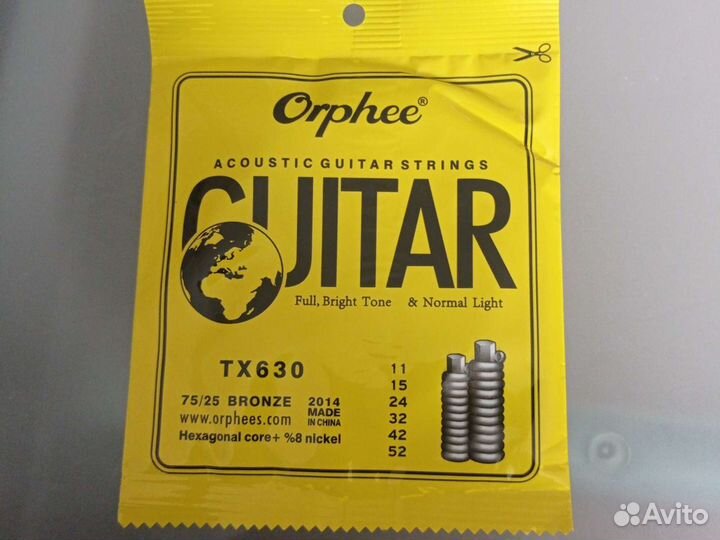 Струны для акустической гитары 11 orphee tx-630