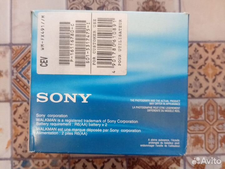 Кассетный плеер sony walkman FX491