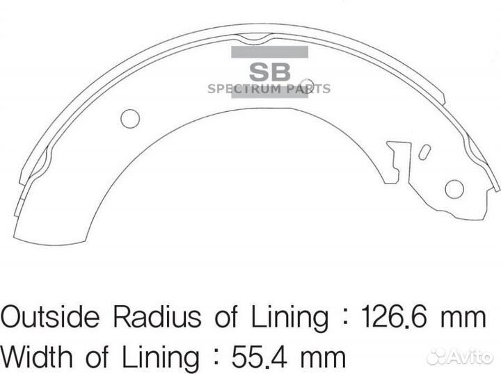 Sangsin brake SA072GR Тормозные колодки барабанные