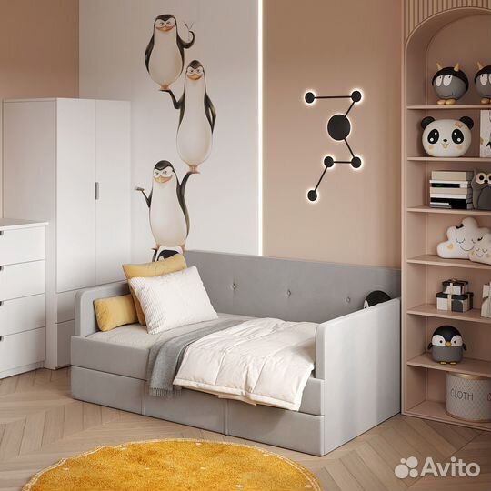 Детская мягкая кровать диванчик