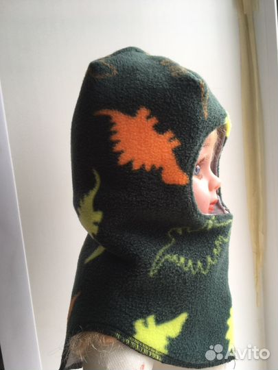 Шапка-шлем и шапка с завязками новая зимняя