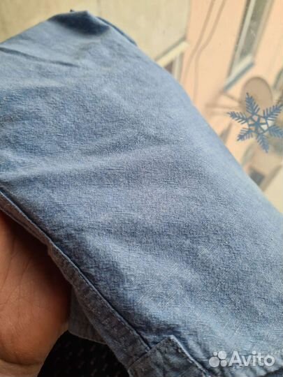 Джинсовая рубашка для мальчика 140-146