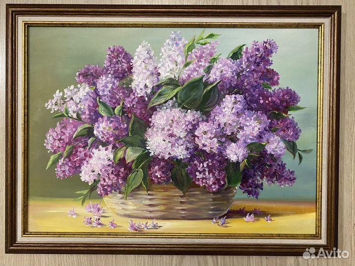 Картина маслом. Сирень