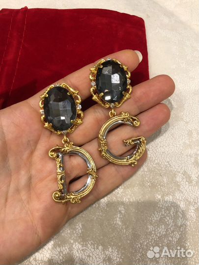 Роскошные серьги клипсы Dolce