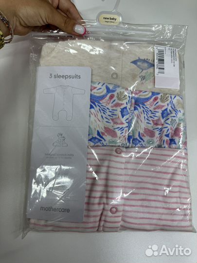 Новые слипы, боди 50-92 см mothercare