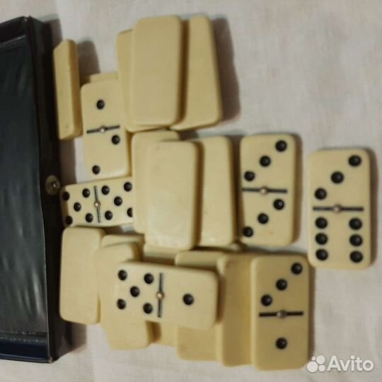 Домино костяные в футляре СССР