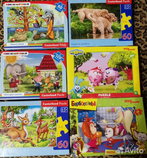 Детские пазлы, игры развивайки