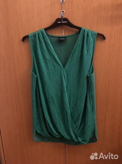 Майка vila зеленая с сеткой