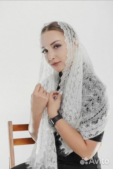 Пуховый платок палантин подарок