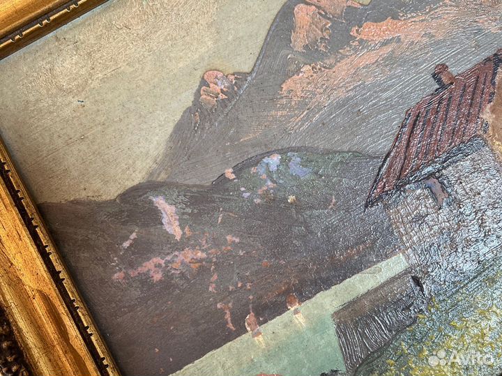 Картина/живопись антикварная 28.5х22.5. Германия