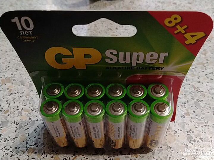 Алкалиновые батарейки GP Super alkaline AA LR6 1,5