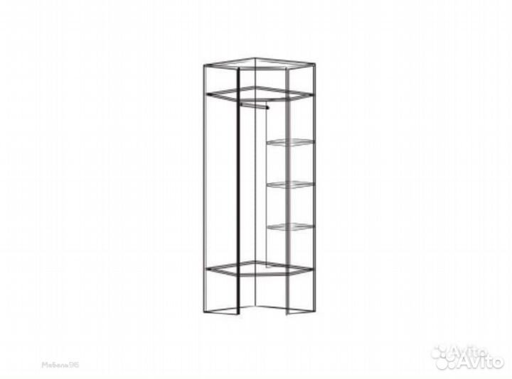 Шкаф угловой с зеркалом Ольга-Милк 9.2