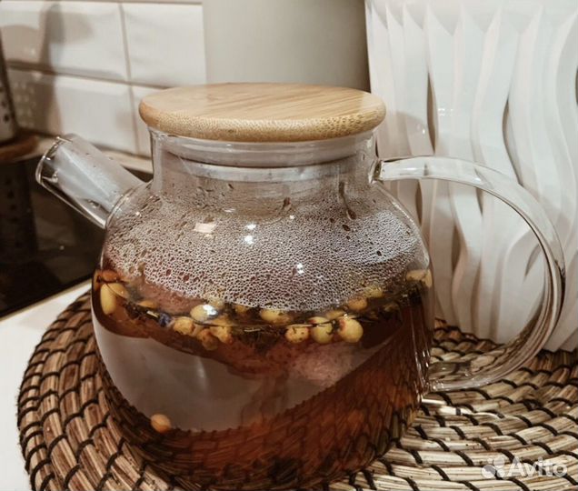 Чайник заварочный стеклянный новый