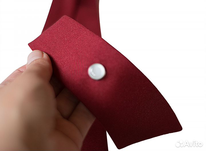Галстук галочка школьный бордовый для девочки