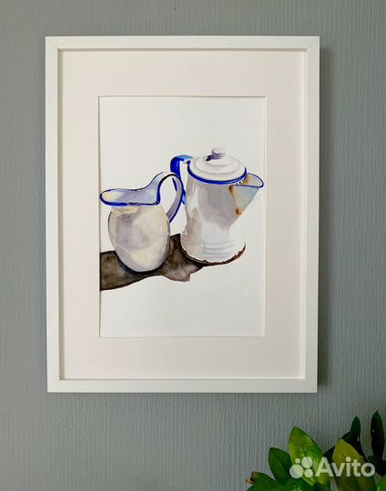 Картина акварельная этюд натюрморт