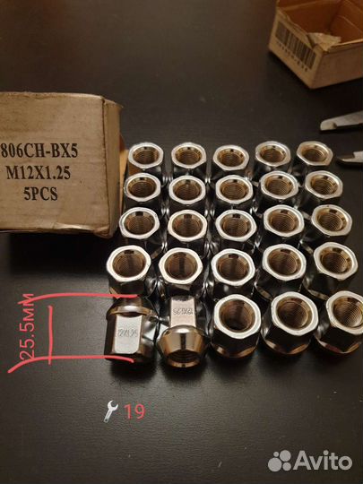 Колесные гайки и болты 12х1.5 1.25 14