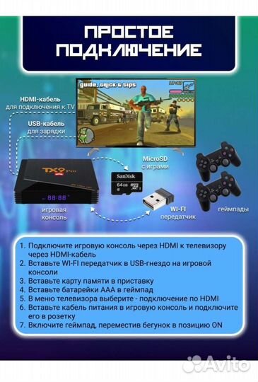 Тв приставка +игровая 2в1