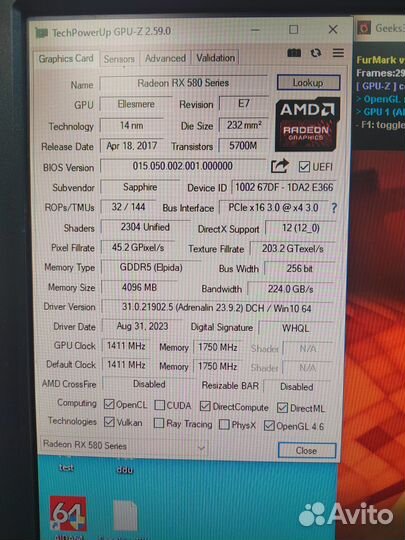 Игровая Видеокарта AMD Radeon RX 580 Nitro+ OC 4GB