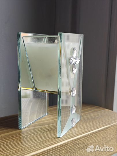 Свеча интерьерная стеклянная