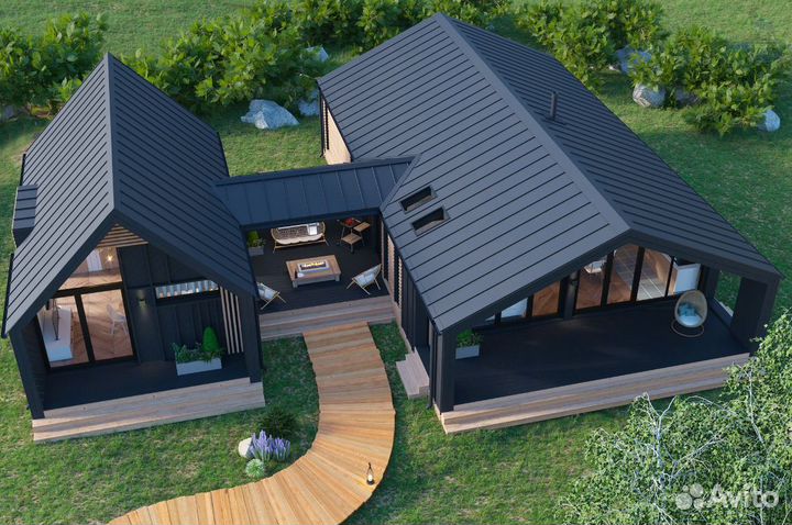 Дом 165м² на участке 1сот