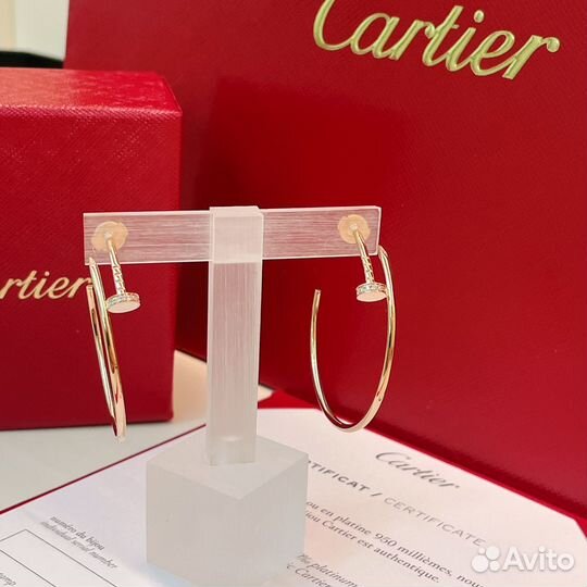 Cartier серьги из золота 750 пробы и бриллиантов
