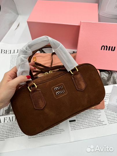 Сумка женская miu miu замшевая