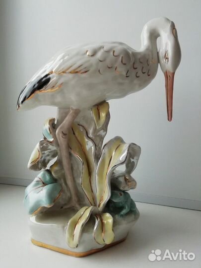 Статуэтка Цапля, Дулево, 66г, СССР