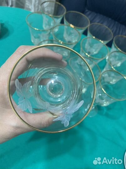 Фужеры Цветы СССР 12 штук