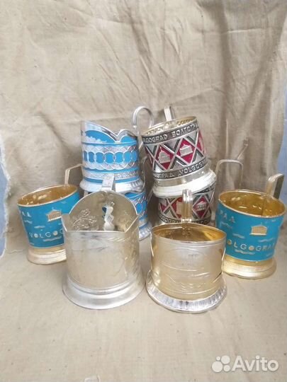 Подстаканники, Алюминий, эмаль, СССР