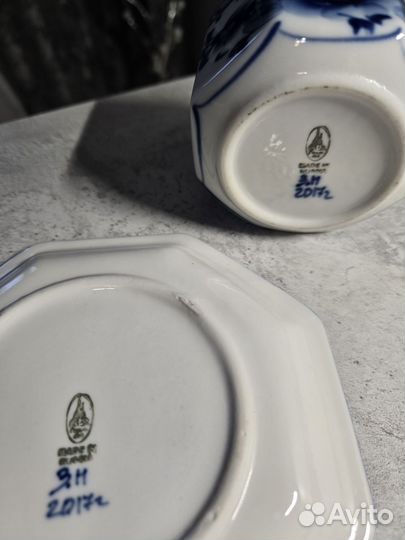 Чайная пара Гжель