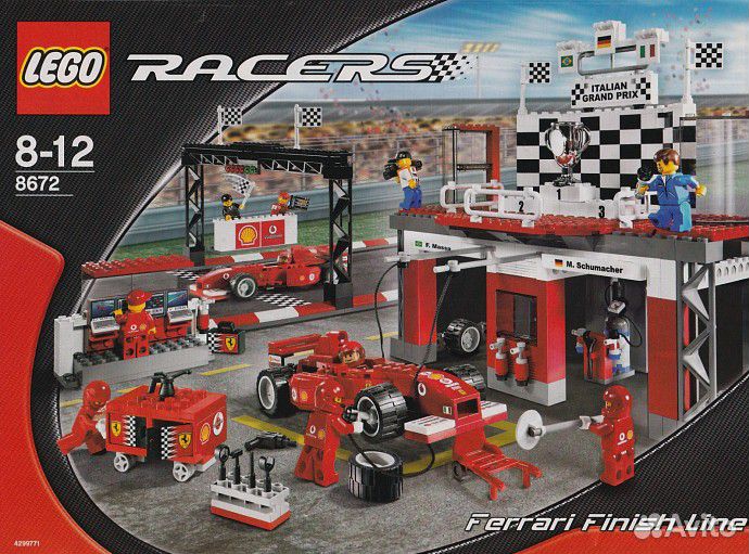 Новое Лего Racers 8672 Финишная прямая Ferrari