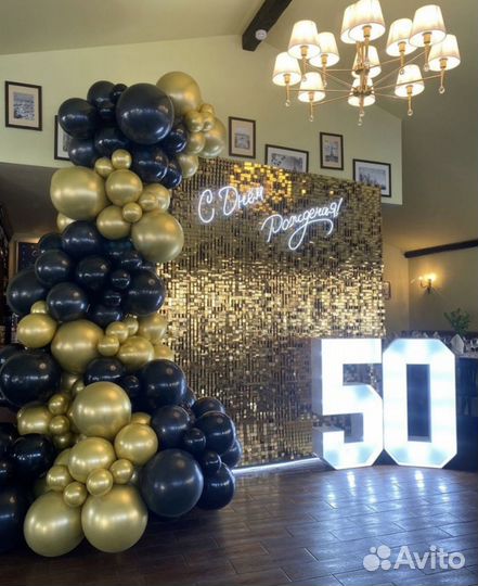 Фотозона из паеток в аренду