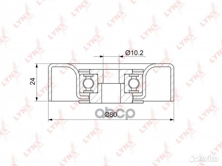 Ролик натяжной приводного ремня PB5371 lynxauto