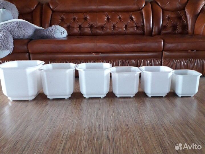 Кашпо пластик 5 шт