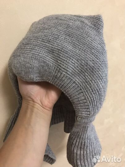 Зимняя шапка журавлик