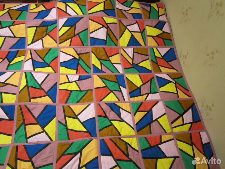 Лоскутное покрывало ручной работы