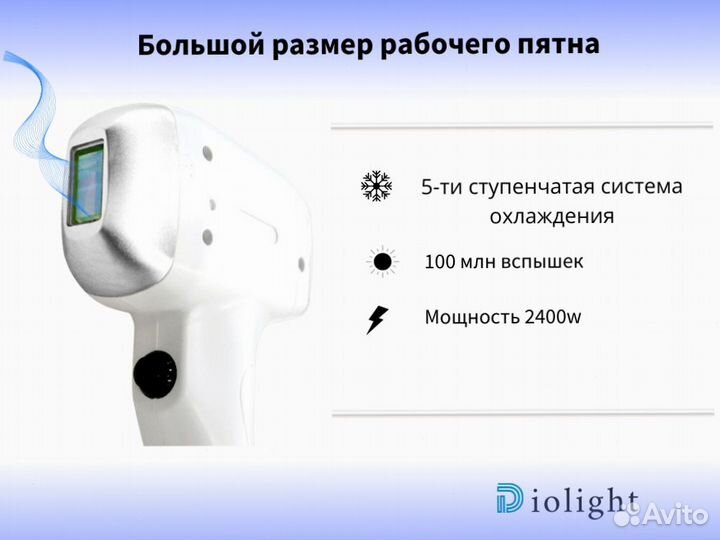 Аппарат для лазерной эпиляции diolight Ultra'Max