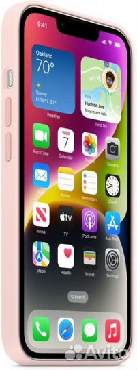 Силиконовый чехол для iPhone 14 (розовый)
