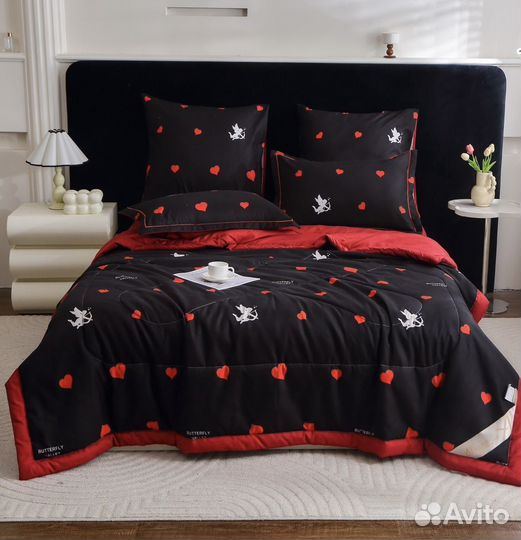 Постельное бельё с готовым одеялом евро размер